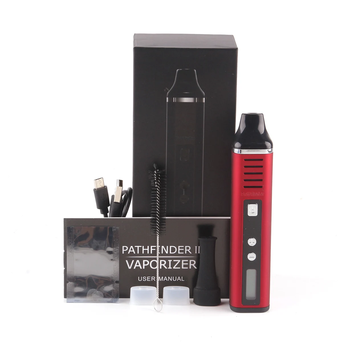 

Pathfinder V2 Dry Herb Vaporizer Kit Electronic Cigarette Vapor 2200mAh Temp Control Pathfinder II Herbal Wax Mod Vape Pen Kit