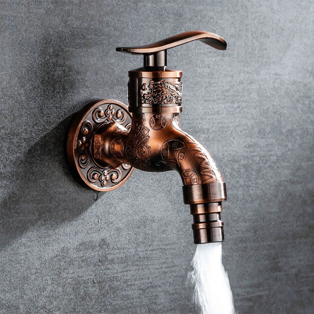 Wall Mount Vintage Faucet Carved Brass Retro Small Tap Decorative Outdoor Garden Wash Basin Faucet Washing Machine Mop Taps
Wall Mount Vintage Faucet Carved Brass Retro Small Tap Decorative Outdoor Garden Wash Basin Faucet Washing Machine Mop Taps