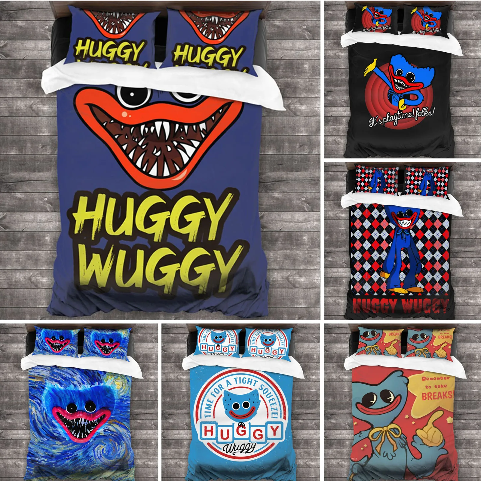 Всесезонный двойной комплект постельного белья Huggy Wuggy Poppy Playtime, комплект из 3 одеял, кровать
Всесезонный двойной комплект постельного белья Huggy Wuggy Poppy Playtime, комплект из 3 одеял, кровать