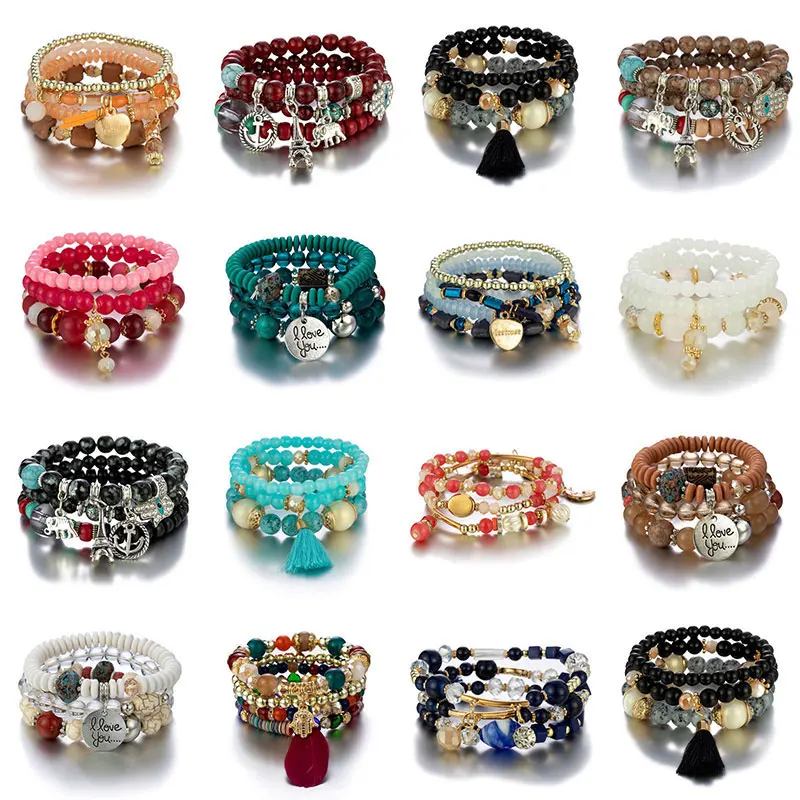 Fashion Multilayer Crystal Stone Beads Wing Tassel Charm Beads Strands Wrap Bracelet Bangles Handmade Jewelry for Women Gift
Fashion Multilayer Crystal Stone Beads Wing Tassel Charm Beads Strands Wrap Bracelet Bangles Handmade Jewelry for Women Gift