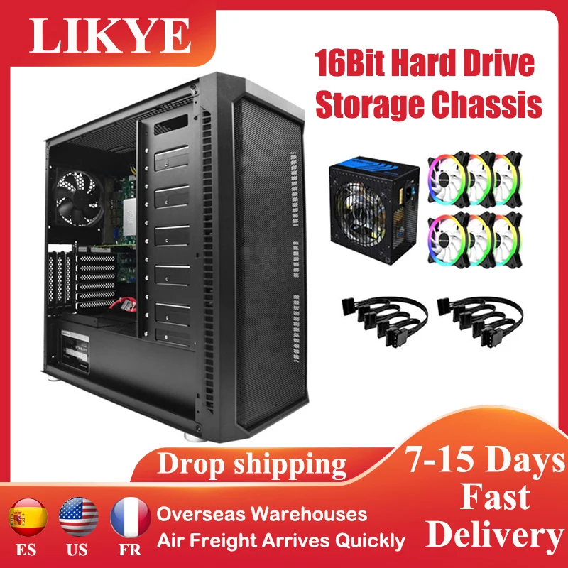 Чехол для компьютера, 16-битный корпус для компьютера, подходит для поиска биткоинов 
Чехол для компьютера, 16-битный корпус для компьютера, подходит для поиска биткоинов