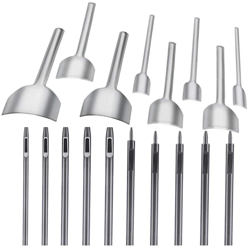 10 Pcs Leather Hole Punch Cutter 8 Pcs Leather Craft Tools Half-Round Cutter Punch 3mm-40mm for Belt Bag Wallet Leather 
10 Pcs Leather Hole Punch Cutter 8 Pcs Leather Craft Tools Half-Round Cutter Punch 3mm-40mm for Belt Bag Wallet Leather
