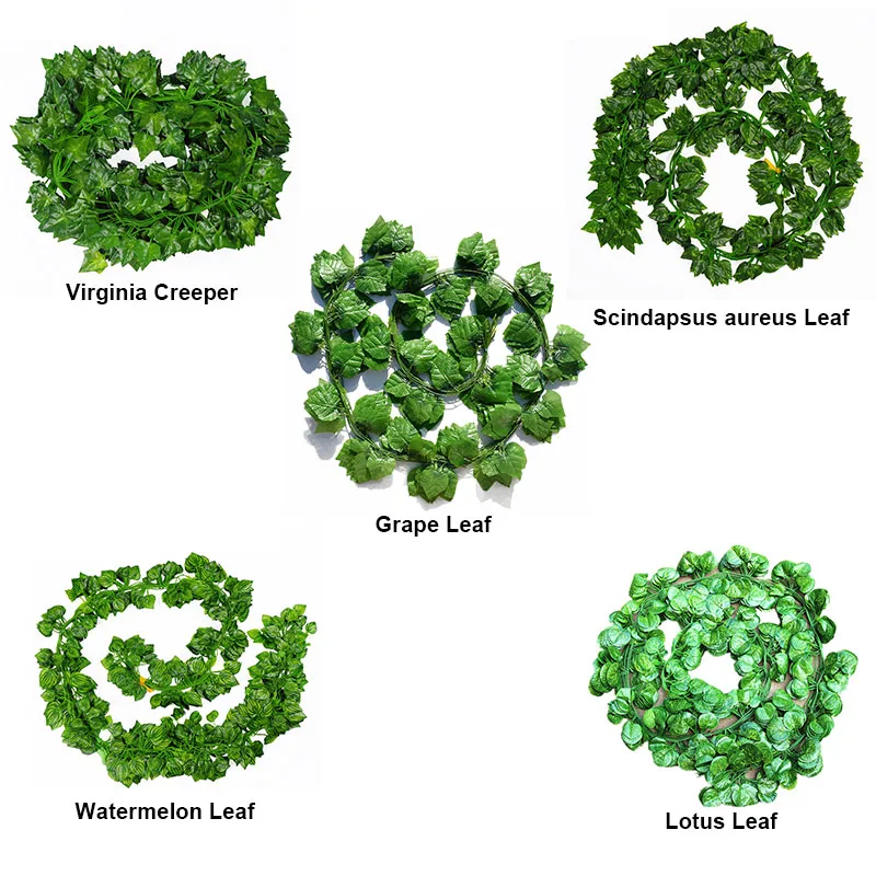 12 Pcs 2M Artificial Hanging Vine Plant Leaves Plastic Home Garden Wall Wedding Decoration BENL889
12 Pcs 2M Artificial Hanging Vine Plant Leaves Plastic Home Garden Wall Wedding Decoration BENL889