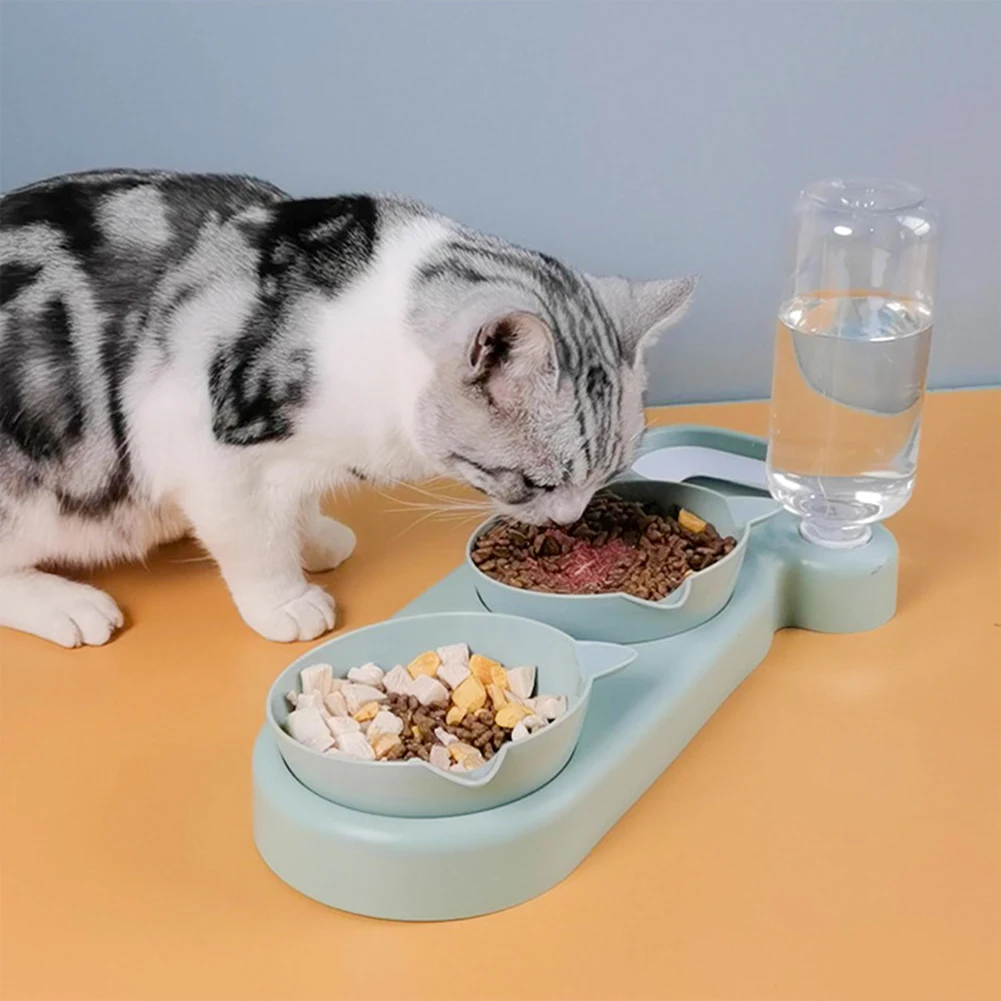 Pet Cat Bowl Automatic Feeder Dog Cat Food Bowl With Water Fountain Double Bowl Drinking Raised Stand Dish Bowls For Cats
Pet Cat Bowl Automatic Feeder Dog Cat Food Bowl With Water Fountain Double Bowl Drinking Raised Stand Dish Bowls For Cats