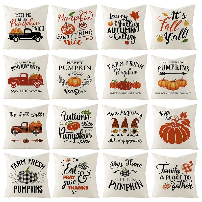 Thanksgiving Pumpkin Decorated Cushion Cover for Car Sofa Plaid Home Decor Pillow Case and Living Room Linen Pillowcases 45*45cm
Thanksgiving Pumpkin Decorated Cushion Cover for Car Sofa Plaid Home Decor Pillow Case and Living Room Linen Pillowcases 45*45cm