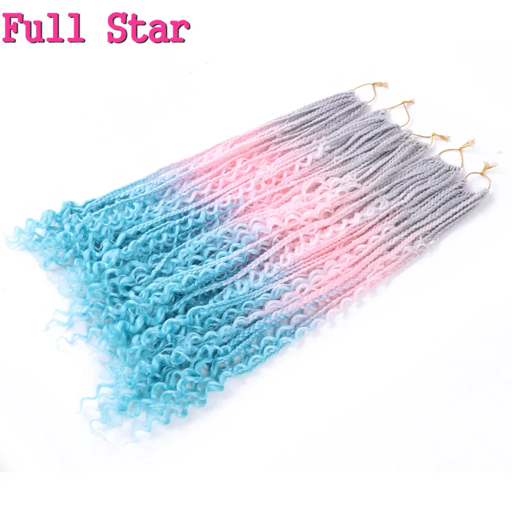 Full Star 22" Box Braids Twist brown Ombre Bug Braiding Hair Curly Ends Synthetic Hair Extensions Crochet Braids 12 strands/lot 
Full Star 22" Box Braids Twist brown Ombre Bug Braiding Hair Curly Ends Synthetic Hair Extensions Crochet Braids 12 strands/lot