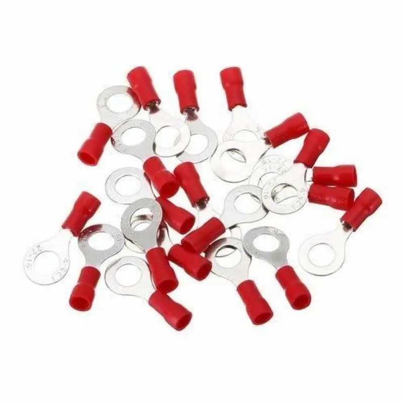 25 pcs Insulated Ring Wire Connector Electrical Crimp Terminal Cable Wire Connector Red RV1.25- 6
25 pcs Insulated Ring Wire Connector Electrical Crimp Terminal Cable Wire Connector Red RV1.25- 6