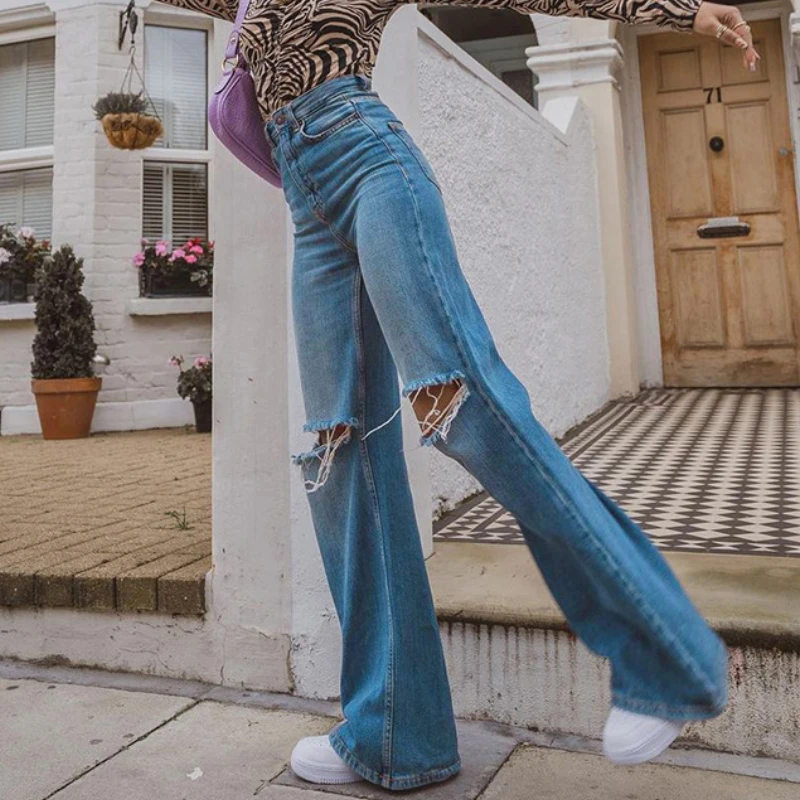 Summer Loose Wide Legs Cotton All-Match Streetwear Trouser Women Fall Straight High Waist Baggy Ripped Jeans Cut Rotten Pants
Summer Loose Wide Legs Cotton All-Match Streetwear Trouser Women Fall Straight High Waist Baggy Ripped Jeans Cut Rotten Pants