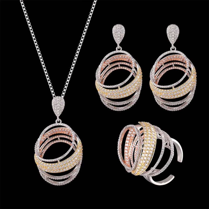Zlxgirl jewelry AAA cubic zircon Copper pendant with earring Ring bridal bijoux Sets for Wedding Party Costume Accessories Gifts
Zlxgirl jewelry AAA cubic zircon Copper pendant with earring Ring bridal bijoux Sets for Wedding Party Costume Accessories Gifts