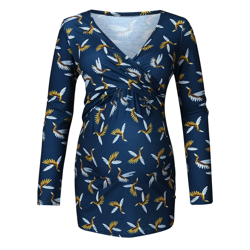 2021 Women Pregnant Nusring Maternity Mom Clothes V-Neck Long Sleeve Ruffles Printed Blouse Tops Maternity T-shirt Outerwear New
2021 Women Pregnant Nusring Maternity Mom Clothes V-Neck Long Sleeve Ruffles Printed Blouse Tops Maternity T-shirt Outerwear New