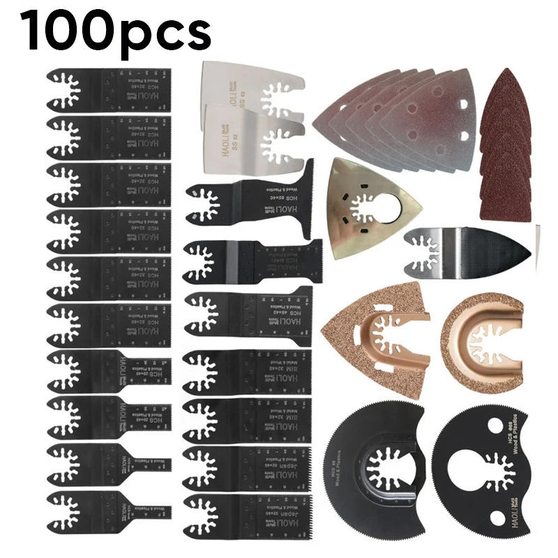 100pcs/set Oscillating Multi Tool Kit Accessories For Black&Decker New Swing Multi-function Saw Set Kit Refurbished Power Tools
100pcs/set Oscillating Multi Tool Kit Accessories For Black&Decker New Swing Multi-function Saw Set Kit Refurbished Power Tools