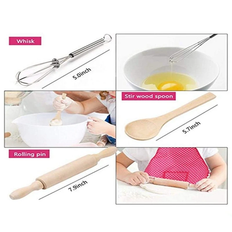 6Pcs Kids Baking Set, Children Bakeware Kit Include Apron Eggbeate Kitchen Chef Costume for Children
6Pcs Kids Baking Set, Children Bakeware Kit Include Apron Eggbeate Kitchen Chef Costume for Children