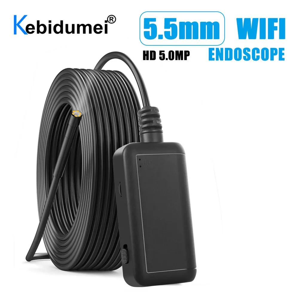 WIFI Endoscope Camera IP67 Waterproof Hard Cable Inspection Cameras 5.5mm 6 LED Endoscope Borescope for IOS Android F220
WIFI Endoscope Camera IP67 Waterproof Hard Cable Inspection Cameras 5.5mm 6 LED Endoscope Borescope for IOS Android F220