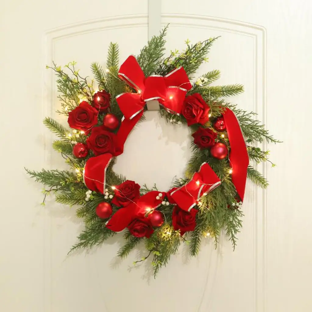 14in Christmas Wreath Holiday Wreath for Festival Decor Front Door Indoor Outdoor Ornaments
14in Christmas Wreath Holiday Wreath for Festival Decor Front Door Indoor Outdoor Ornaments