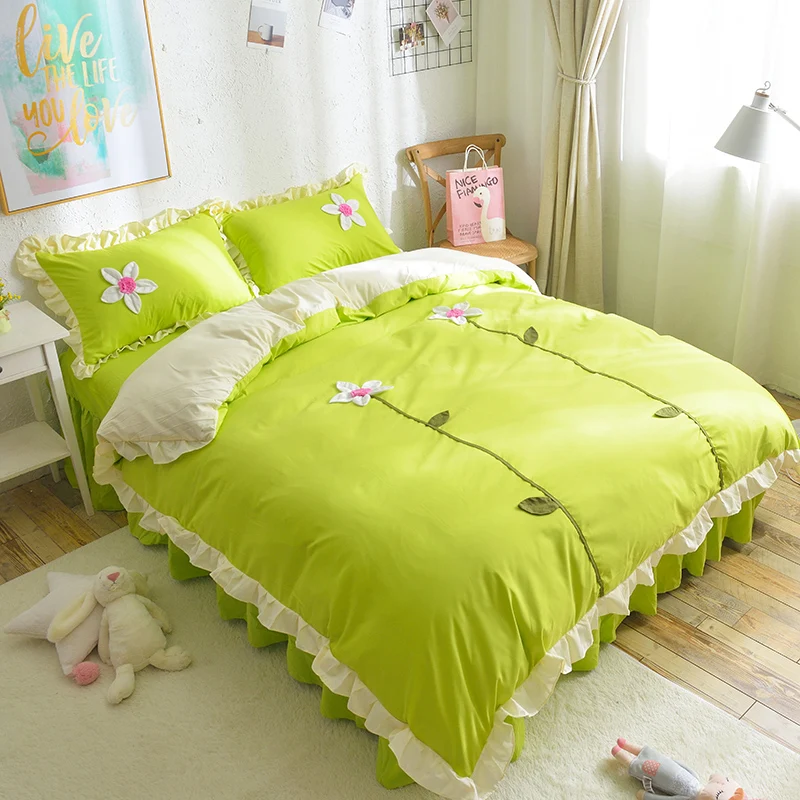 Хлопковая постельная юбка Ins в стиле принцессы, пододеяльник, наволочка, комплект постельного белья из четырех предметов, ручная работа, Цве... 
Хлопковая постельная юбка Ins в стиле принцессы, пододеяльник, наволочка, комплект постельного белья из четырех предметов, ручная работа, Цве...