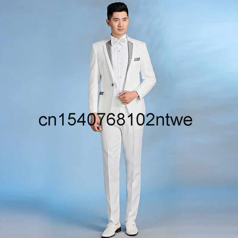New Sequin suit, slim fitting men's dress, chorus dress, performance dress, male singer and host dress
New Sequin suit, slim fitting men's dress, chorus dress, performance dress, male singer and host dress