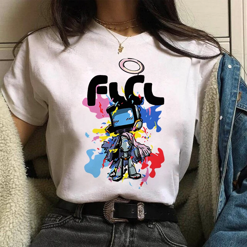 Streetwear FLCL Fooly cooly FLCL funny Japanese Anime Comics Cotton Cartoon Manga t shirt Top Oversized Tee T-Shirt Female/Man
Streetwear FLCL Fooly cooly FLCL funny Japanese Anime Comics Cotton Cartoon Manga t shirt Top Oversized Tee T-Shirt Female/Man