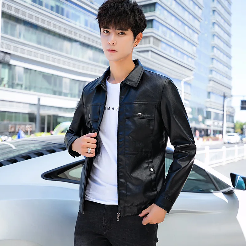 2022 Men's Autumn Lapel Multi-Pocket Casual Leather Clothing Youth PU Leather Coat
2022 Men's Autumn Lapel Multi-Pocket Casual Leather Clothing Youth PU Leather Coat