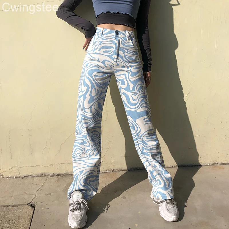 2021 New Zebra Print Casual High Waist party Pants Women Fashion Skinny Long Trousers Ladies Blue Straight Sweatpants Streetwear
2021 New Zebra Print Casual High Waist party Pants Women Fashion Skinny Long Trousers Ladies Blue Straight Sweatpants Streetwear