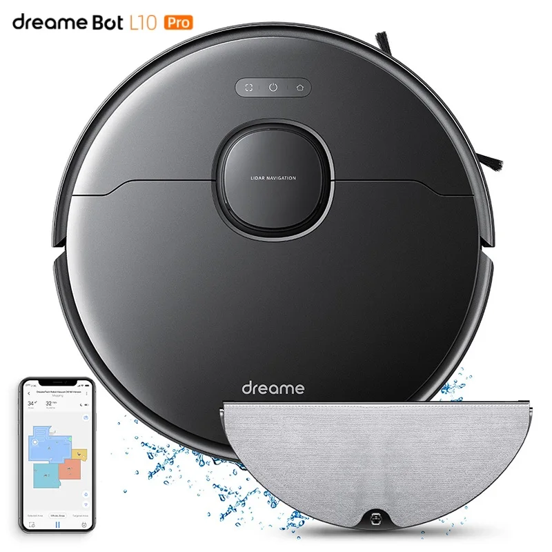 

Робот-пылесос Dreame xiaomi Bot L10 Pro, 4000 па, Мощное всасывание, 150 мин, автоматическая зарядка, Электрический резервуар для воды, 5200 мАч