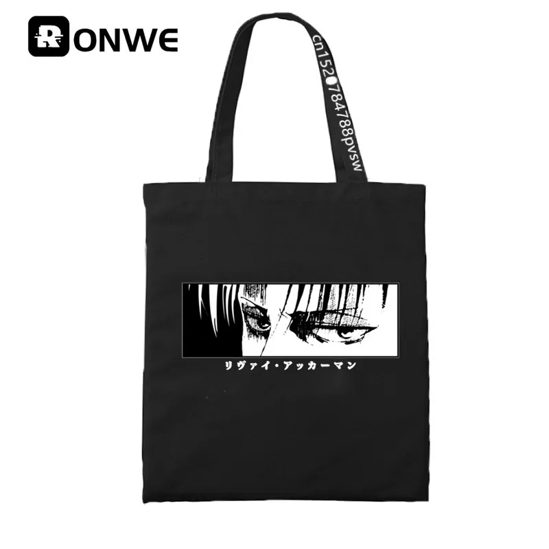 

Anime Attack on Titan Kawaii Print Women Shopping Canvas Bag Female Tote Eco 90s Style Shopper Shoulder Girl Bags,Drop Ship