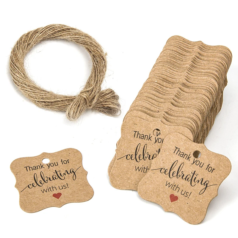 100Pcs Handmade With Love Labels Hang Tags Blank Kraft Paper String Tag Labels Party Favors Gift Thanks For Celebration
100Pcs Handmade With Love Labels Hang Tags Blank Kraft Paper String Tag Labels Party Favors Gift Thanks For Celebration