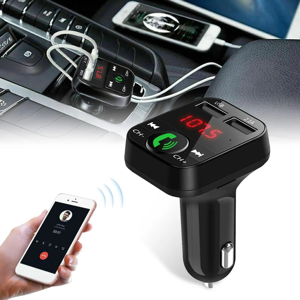 Car FM Transmitter Wireless Bluetooth 2 USB Charger MP3 Player Handsfree Kit USB Car Charger Quick Charge
Car FM Transmitter Wireless Bluetooth 2 USB Charger MP3 Player Handsfree Kit USB Car Charger Quick Charge