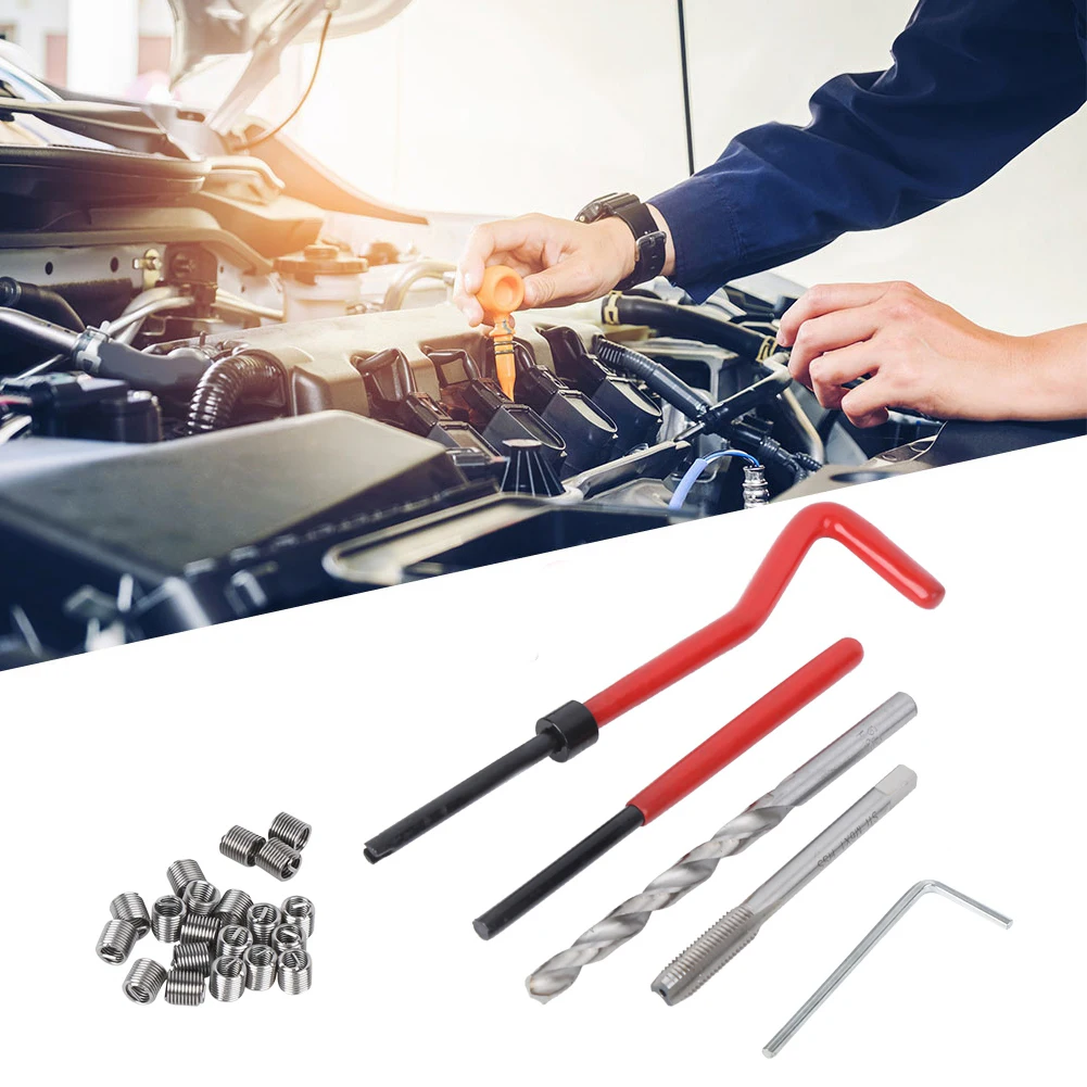 M5 M6 M8 30Pcs Wire Thread Insert Coiled Wire Helical Screw Insert Thread Repair Insert Kit Wrench Drill Bit Tap accessories
M5 M6 M8 30Pcs Wire Thread Insert Coiled Wire Helical Screw Insert Thread Repair Insert Kit Wrench Drill Bit Tap accessories