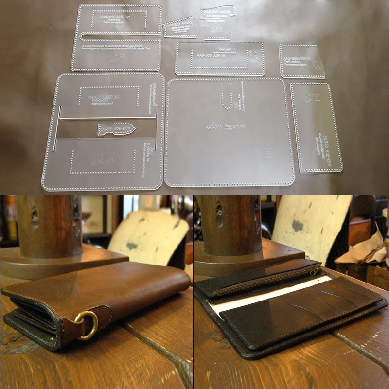 New DIY Handmade Fashion Personality Zipper Clutch Wallet Long Wallet Acrylic Template Handmade Leather Craft Bag Template 19*9
New DIY Handmade Fashion Personality Zipper Clutch Wallet Long Wallet Acrylic Template Handmade Leather Craft Bag Template 19*9