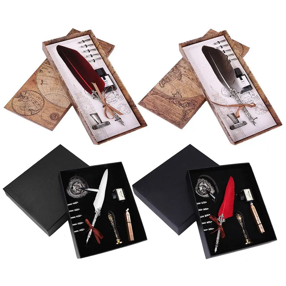 Retro Antique Feather Dip Pen Calligraphy Writing Pen Stationery Office Supplies Dexterous Wear-Resisting Elegant Antique Unique
Retro Antique Feather Dip Pen Calligraphy Writing Pen Stationery Office Supplies Dexterous Wear-Resisting Elegant Antique Unique
