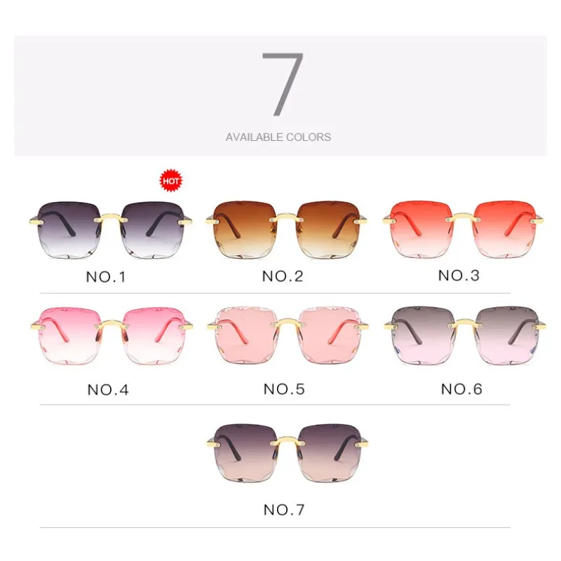 Fashion New Brand Designer Square Sunglasses Frameless Women Fashion Metal Rimless Gradient Lens Sun Glasses Female Oculos 2021
Fashion New Brand Designer Square Sunglasses Frameless Women Fashion Metal Rimless Gradient Lens Sun Glasses Female Oculos 2021