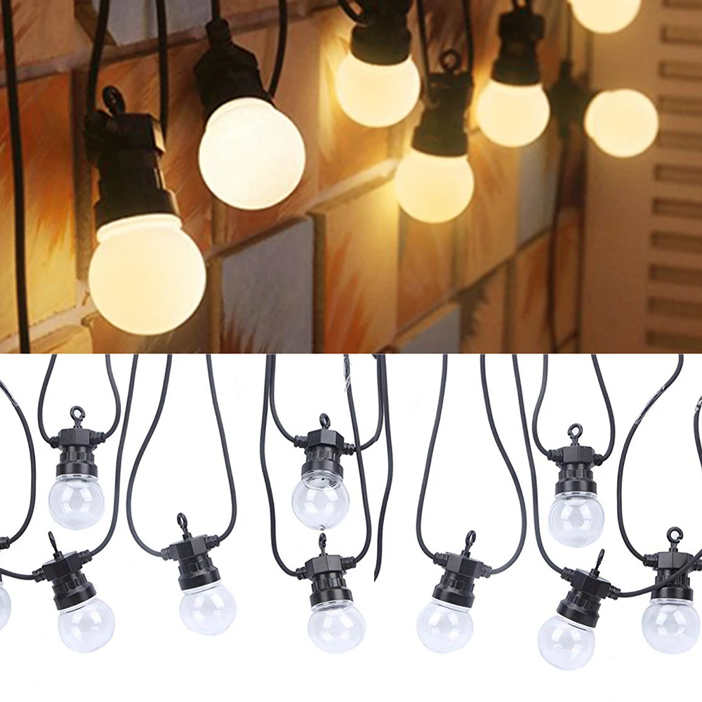 Bulbs Light String Indoor Outdoor Waterproof Lights Garland G50 Bulbs Garden Wedding Christmas Decor 20LED Light Strip
Bulbs Light String Indoor Outdoor Waterproof Lights Garland G50 Bulbs Garden Wedding Christmas Decor 20LED Light Strip