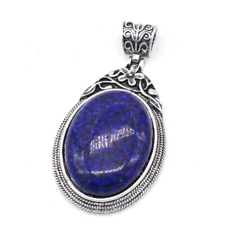 Natural Stone Pendant Antique Silver Color Opal Lapis lazuli for Charm Jewelry Making DIY Necklace Pendant Gift 38x70mm
Natural Stone Pendant Antique Silver Color Opal Lapis lazuli for Charm Jewelry Making DIY Necklace Pendant Gift 38x70mm