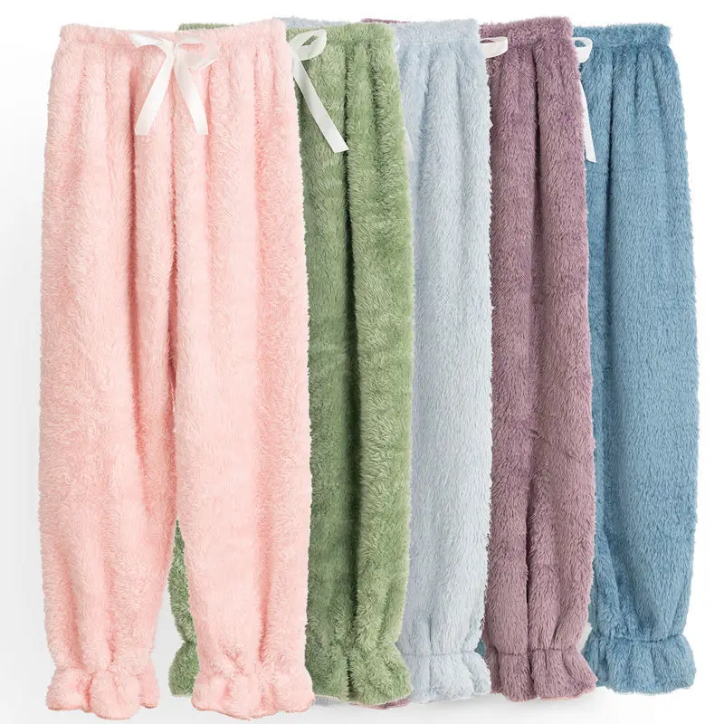 Women Sleep Bottoms Winter Full Length Pajama Pants Coral Velvet Soft Warm Homewear Plus Velvet Thickening Loose Sleepwear Pants
Women Sleep Bottoms Winter Full Length Pajama Pants Coral Velvet Soft Warm Homewear Plus Velvet Thickening Loose Sleepwear Pants