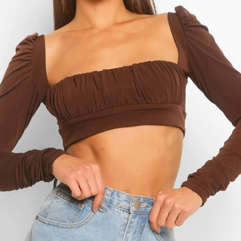 2021 Summer Fashion Woman Tshirts Sexy Long Sleeve Square Collar Female Crop Tops Y2k Vintage Streetwear Party Tee Clothes
2021 Summer Fashion Woman Tshirts Sexy Long Sleeve Square Collar Female Crop Tops Y2k Vintage Streetwear Party Tee Clothes