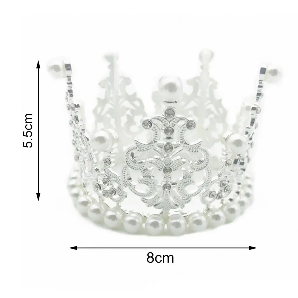 Delicate Faux Pearl Cake Topper Crown Cake Ornament Anti-deform Alloy Exquisite Faux Pearl Cake Crown Topper Baking Supplies
Delicate Faux Pearl Cake Topper Crown Cake Ornament Anti-deform Alloy Exquisite Faux Pearl Cake Crown Topper Baking Supplies