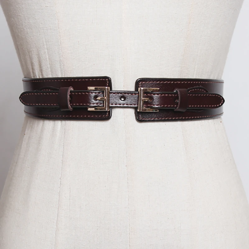 SeeBeautiful New Fashion Spring 2021 Metal Pin Buckle Elastic Cloth Stitching PU Leather Waist Seal Belts Woman Tide Q616
SeeBeautiful New Fashion Spring 2021 Metal Pin Buckle Elastic Cloth Stitching PU Leather Waist Seal Belts Woman Tide Q616