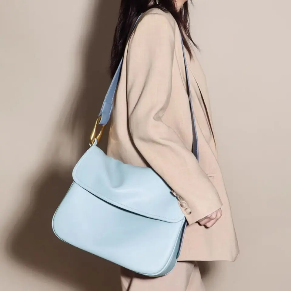 French High-End Texture Bag New Trend Simple Clamshell Soft Leather Blue Large-Capacity Cross-Body Western-Style Shoulder Bags
French High-End Texture Bag New Trend Simple Clamshell Soft Leather Blue Large-Capacity Cross-Body Western-Style Shoulder Bags