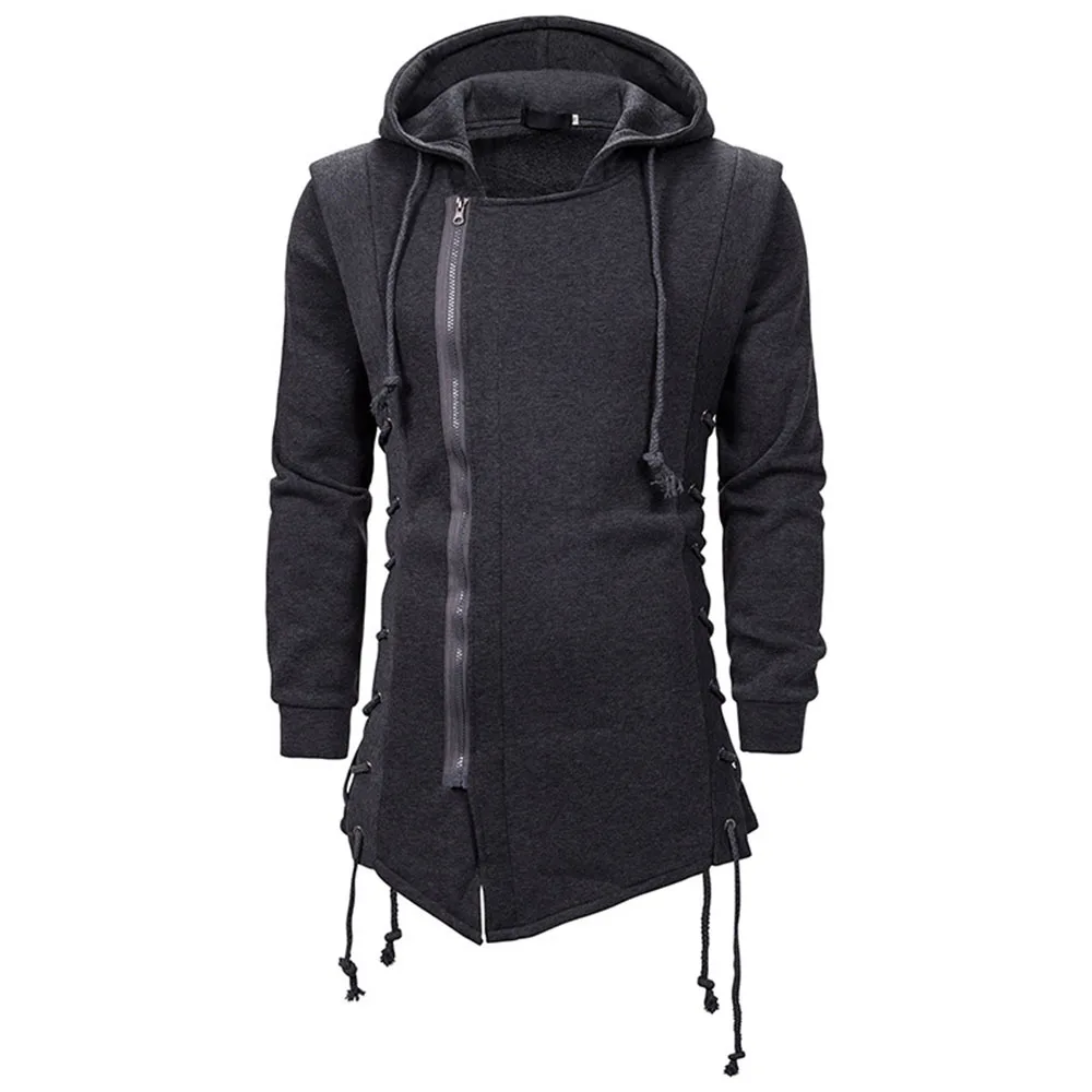 Men's Sweatshirt Goth Style Street Cross-Tie Slanted Hoodies With Hooded Drawstring Punk Trendy Pullover For Male Cool Boy Wear
Men's Sweatshirt Goth Style Street Cross-Tie Slanted Hoodies With Hooded Drawstring Punk Trendy Pullover For Male Cool Boy Wear