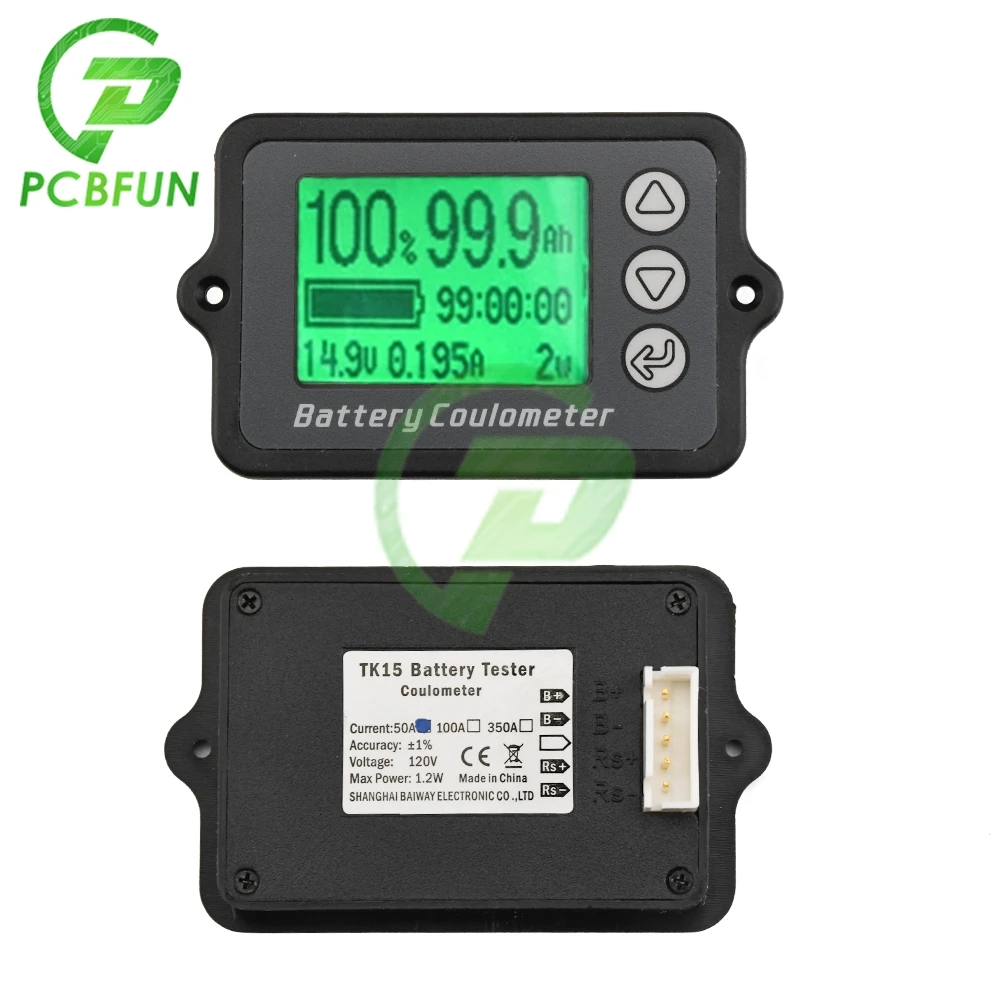 TK15 80V 50A 100A 350A Battery Capacity Tester for Equipment Car Current Power Monitor Indicator Ammeter Voltmeter Coulometer
TK15 80V 50A 100A 350A Battery Capacity Tester for Equipment Car Current Power Monitor Indicator Ammeter Voltmeter Coulometer