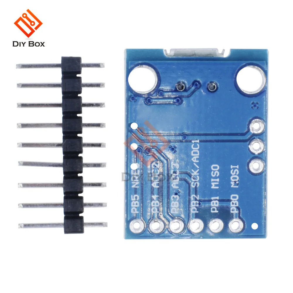 1PCS ATTINY85 Digispark Kickstarter Blue Micro Development Board Module For Arduino Built-in USB 500ma Regulator 8k Flash
1PCS ATTINY85 Digispark Kickstarter Blue Micro Development Board Module For Arduino Built-in USB 500ma Regulator 8k Flash