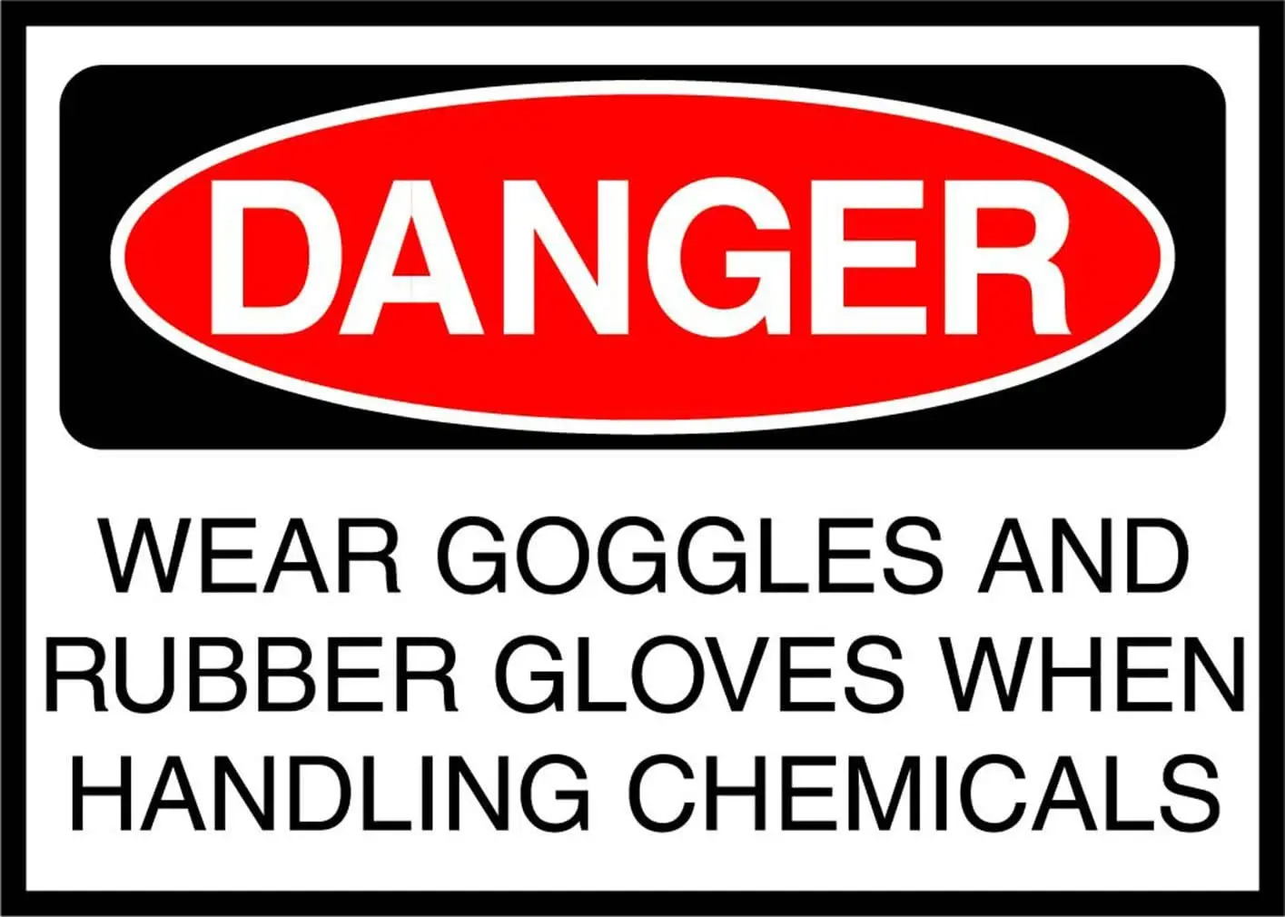 Wear Goggles and Rubber Gloves Danger OSHA/ANSI Label Vinyl Decal Sticker Kit OSHA Safety Label Compliance Signs 8"
Wear Goggles and Rubber Gloves Danger OSHA/ANSI Label Vinyl Decal Sticker Kit OSHA Safety Label Compliance Signs 8"
