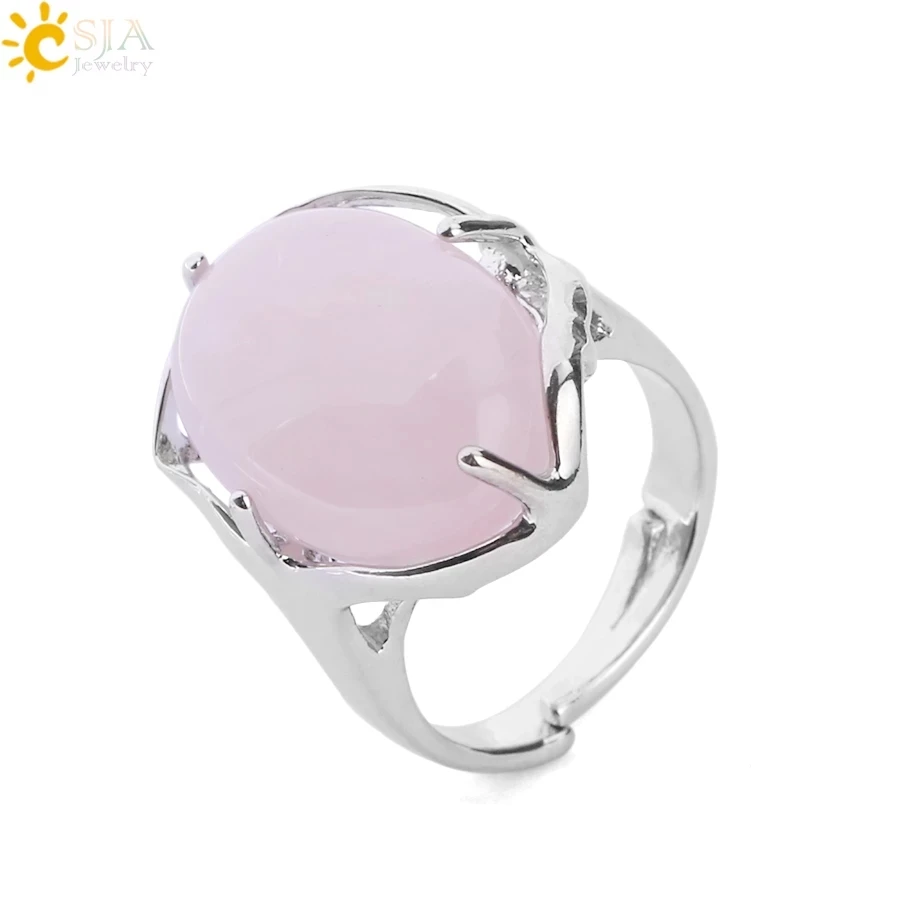 CSJA New Women Finger Rings Oval Natural Stone Cabochon Tiger Eye Opal Unakite Pink Quartz Lapis Lazuli Chakra Wedding Ring E583
CSJA New Women Finger Rings Oval Natural Stone Cabochon Tiger Eye Opal Unakite Pink Quartz Lapis Lazuli Chakra Wedding Ring E583
