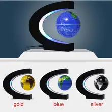 1 Pc Cool Innovative C-Shape Lightening Magnetic Levitation Floating English Globe for Teaching Students and Decoration