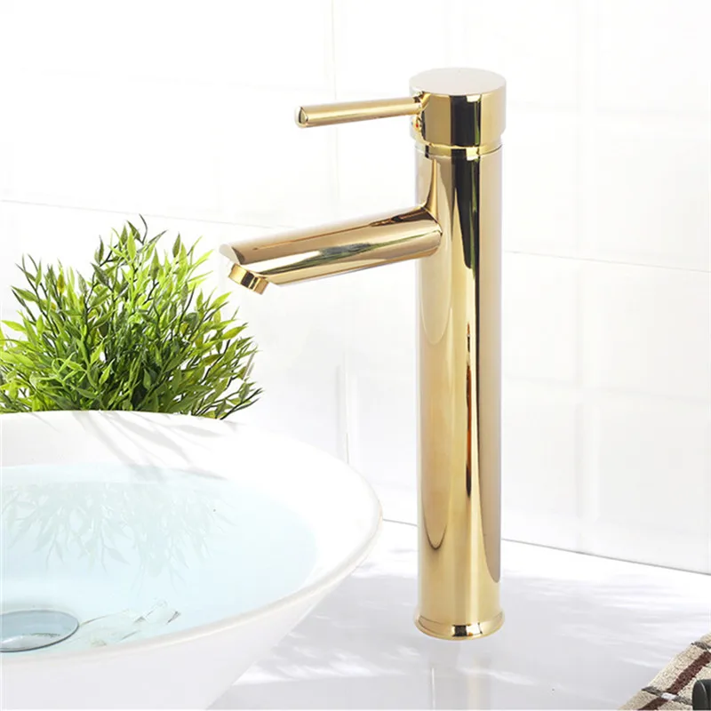 Bathroom Basin Faucet Brass Sink Mixer Tap Hot & Cold Gold Faucet Single Handle Deck Mounted Lavatory Crane Tap Free Shipping
Bathroom Basin Faucet Brass Sink Mixer Tap Hot & Cold Gold Faucet Single Handle Deck Mounted Lavatory Crane Tap Free Shipping