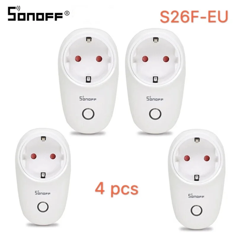 Sonoff S26 WiFi Smart Socket EU-Type-F S26F Wireless Plug Power Socket Smart Home Module Switch Work With Alexa Google Assistant
Sonoff S26 WiFi Smart Socket EU-Type-F S26F Wireless Plug Power Socket Smart Home Module Switch Work With Alexa Google Assistant