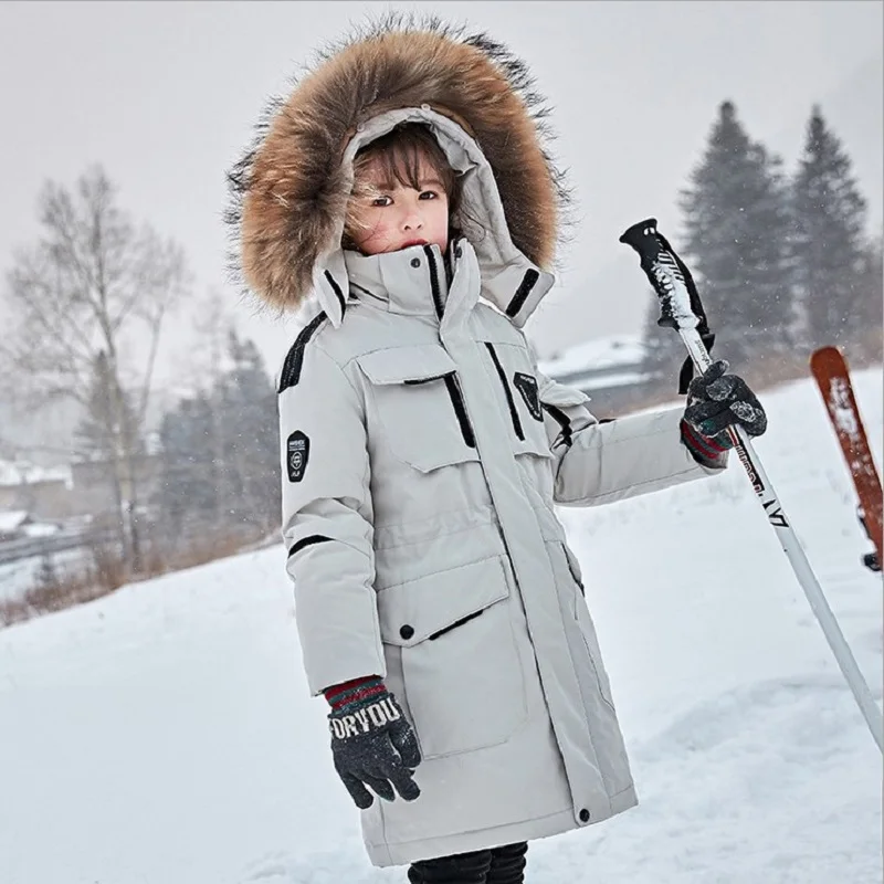 High Quality 2020 Winter Children's Down Jacket Fur Collar Zipper Long Thicken Warm Fashion Girls Wild Down Jacket 6-14 Years
High Quality 2020 Winter Children's Down Jacket Fur Collar Zipper Long Thicken Warm Fashion Girls Wild Down Jacket 6-14 Years
