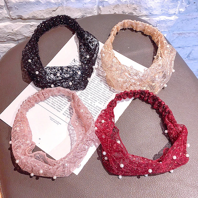 Women Girls Cute Sweet Lace Headband Scrunchie Fashion Faux Pearl Headband Hair Bands Hair Accessorie for Women
Women Girls Cute Sweet Lace Headband Scrunchie Fashion Faux Pearl Headband Hair Bands Hair Accessorie for Women