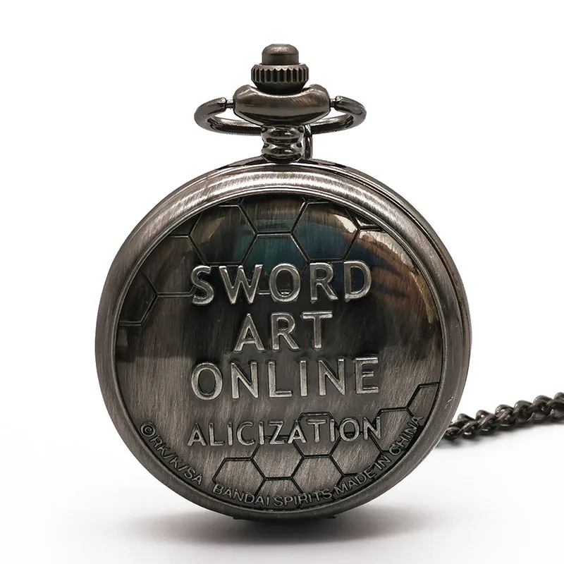 

Vintage Sword Art Online Alicization Anime Quartz Pocket Watches Mens Pendant Chain men Souvenirs Gifts mens Fob Watch Clock men