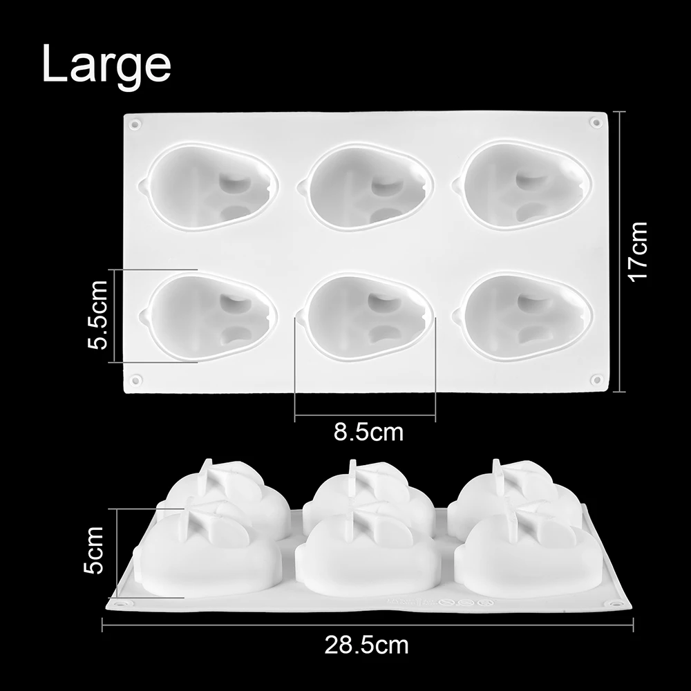 Rabbit Shape Cake Mold Silicone Material Mini 6-cavity Mousse Chocolate Bunny Mold Ice Cream Pudding Decorating Baking Tools 
Rabbit Shape Cake Mold Silicone Material Mini 6-cavity Mousse Chocolate Bunny Mold Ice Cream Pudding Decorating Baking Tools
